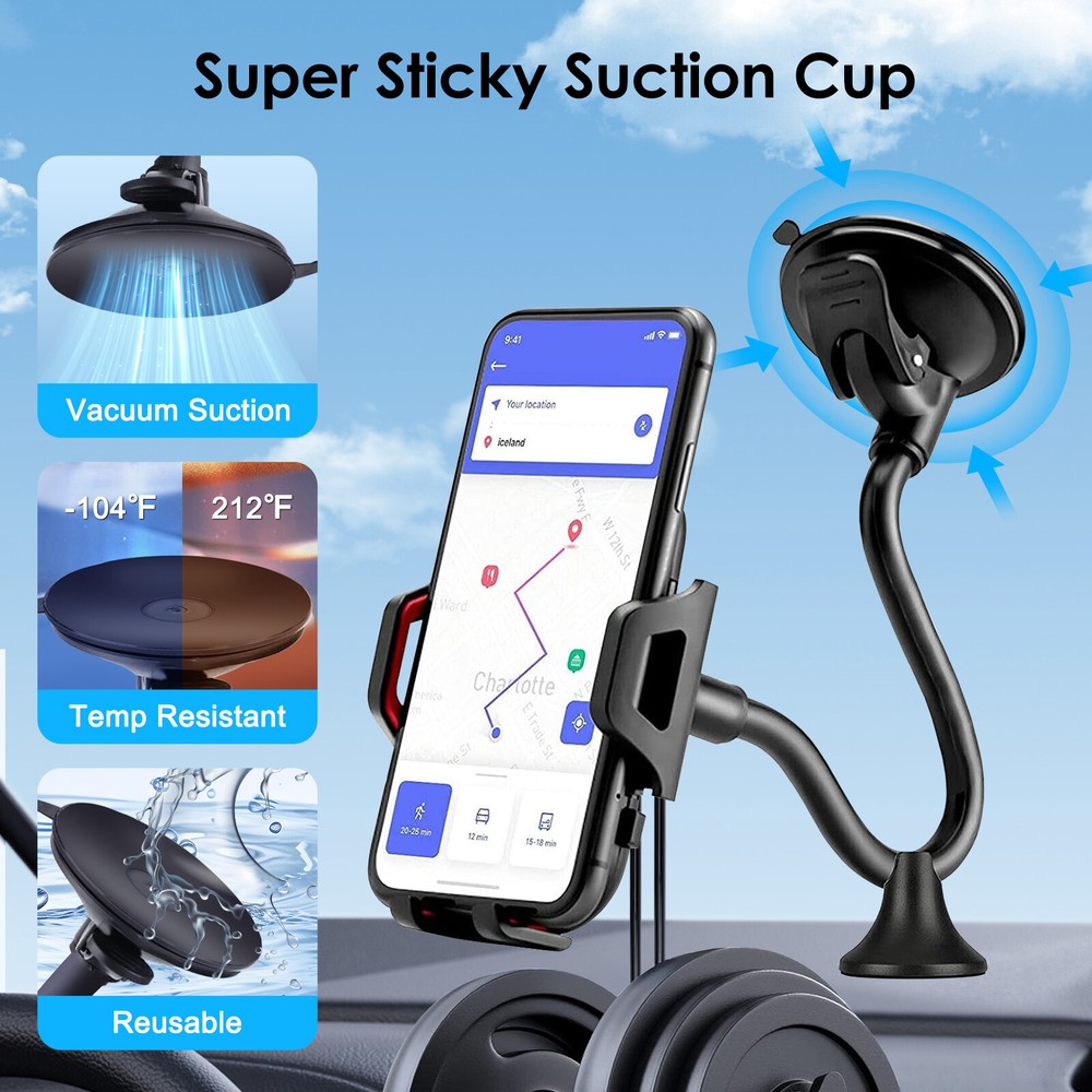 360° Car Dashboard Windshield Mount Holder Cradle Stand Cell Phone GPS Universal
