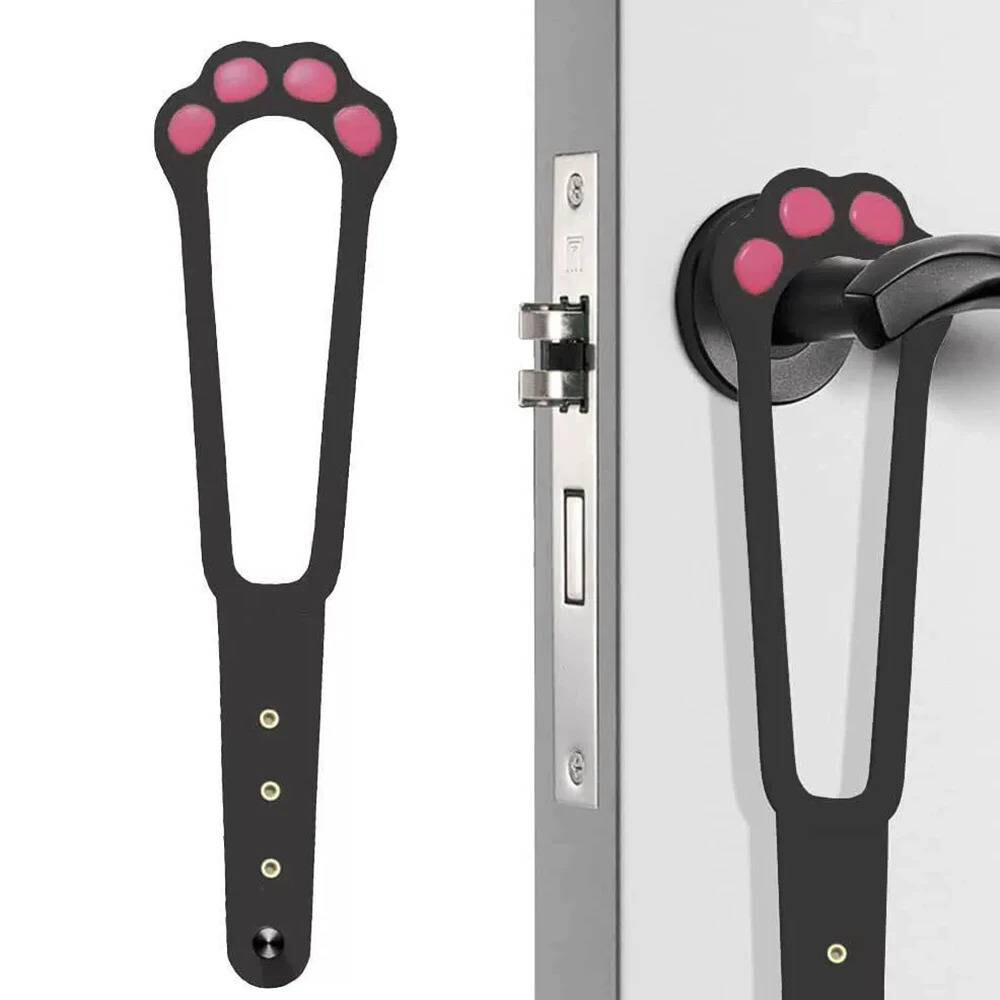Adjustable Dog Cat Door Stopper Elastic Gate Lock Flex Latch Strap Keep Dogout