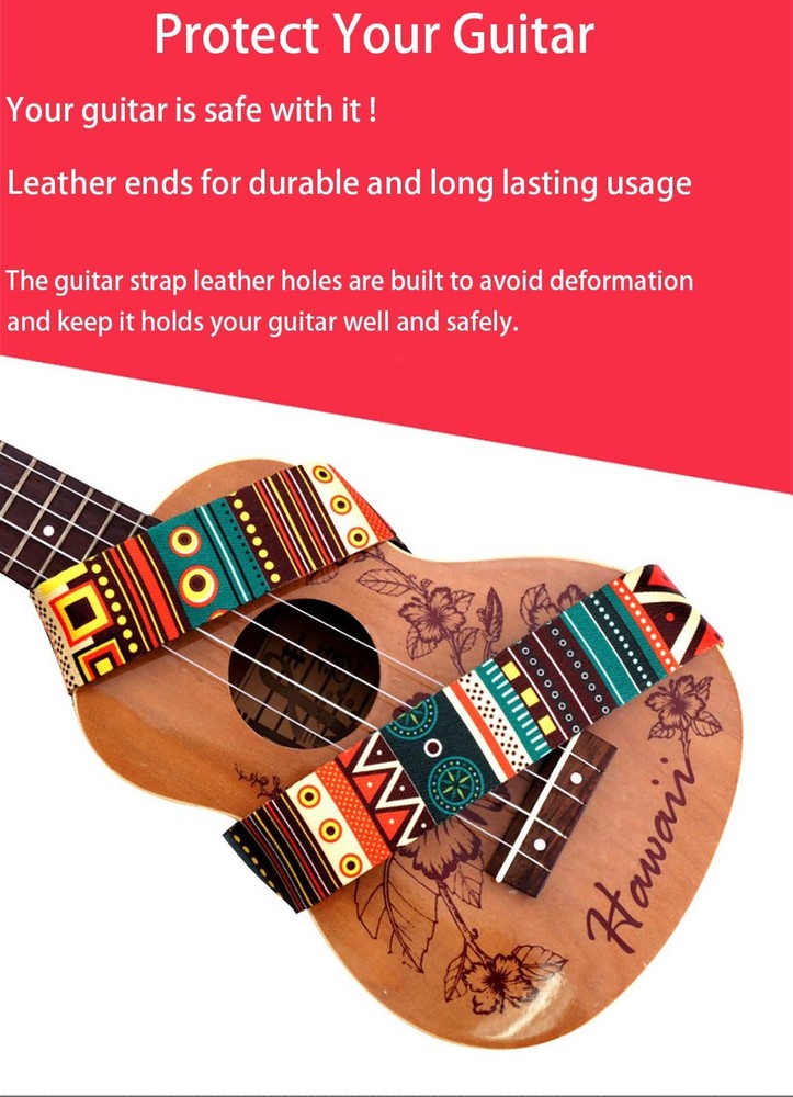 Guitar Strap, Acoustic Guitar Strap, Electric Guitar Strap Includes 3 Pick.Ad...