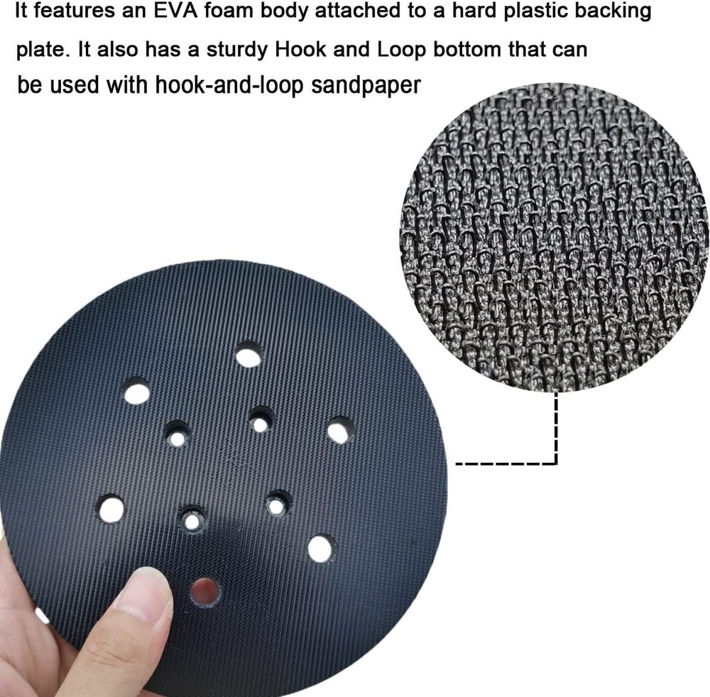 6 Inch 6 Hole Replacement Sander Pad for Ridgid R2611 Random Orbit Sander-...