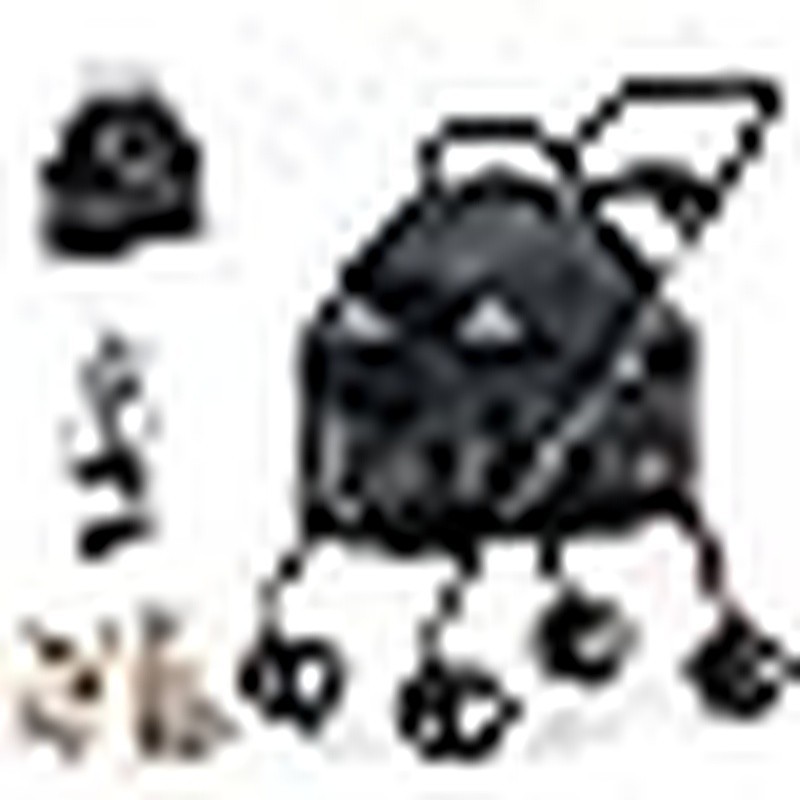 3 in 1 Pet Stroller Carrier Adjustable Canopy Folding Design Smooth Ride New