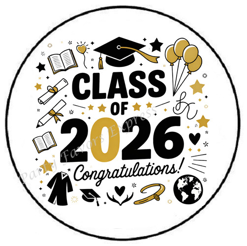 CLASS OF 2026 GRADUATION ENVELOPE SEALS LABELS STICKERS PARTY FAVORS