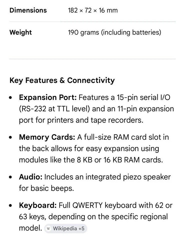 VINTAGE Sharp PC-1350 BASIC Pocket Computer New Batteries JAPAN See Pic 4 Condit
