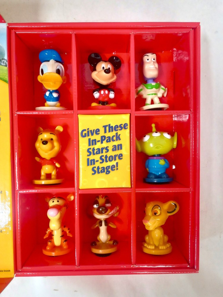 KELLOGGS DISNEY MINI BOBBLE HEADS COLLECTION 2003 Display Box for Store
