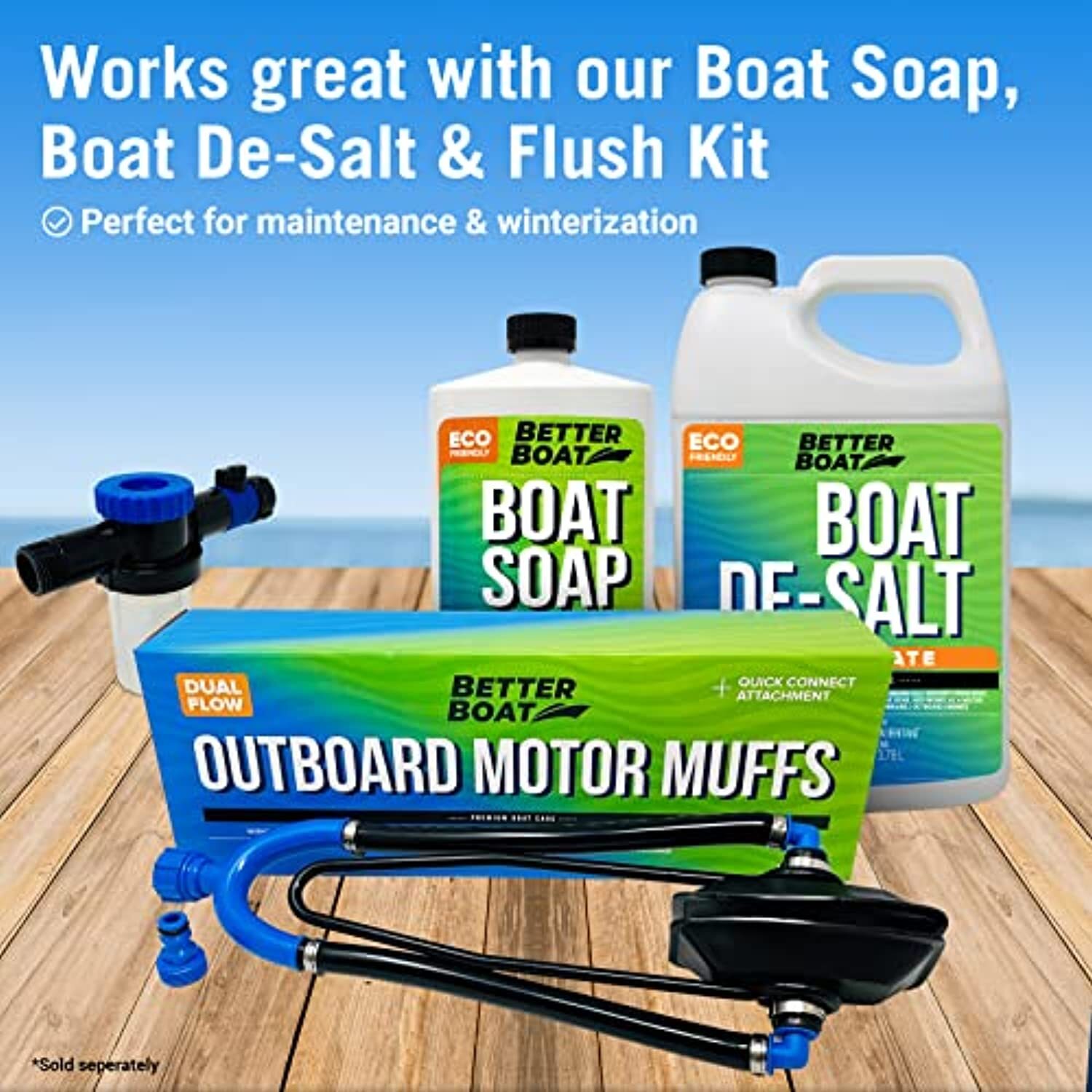 Boat Motor Muffs Outboard Motor Muffs and Inboard I/O Ear Flusher Motor Flush