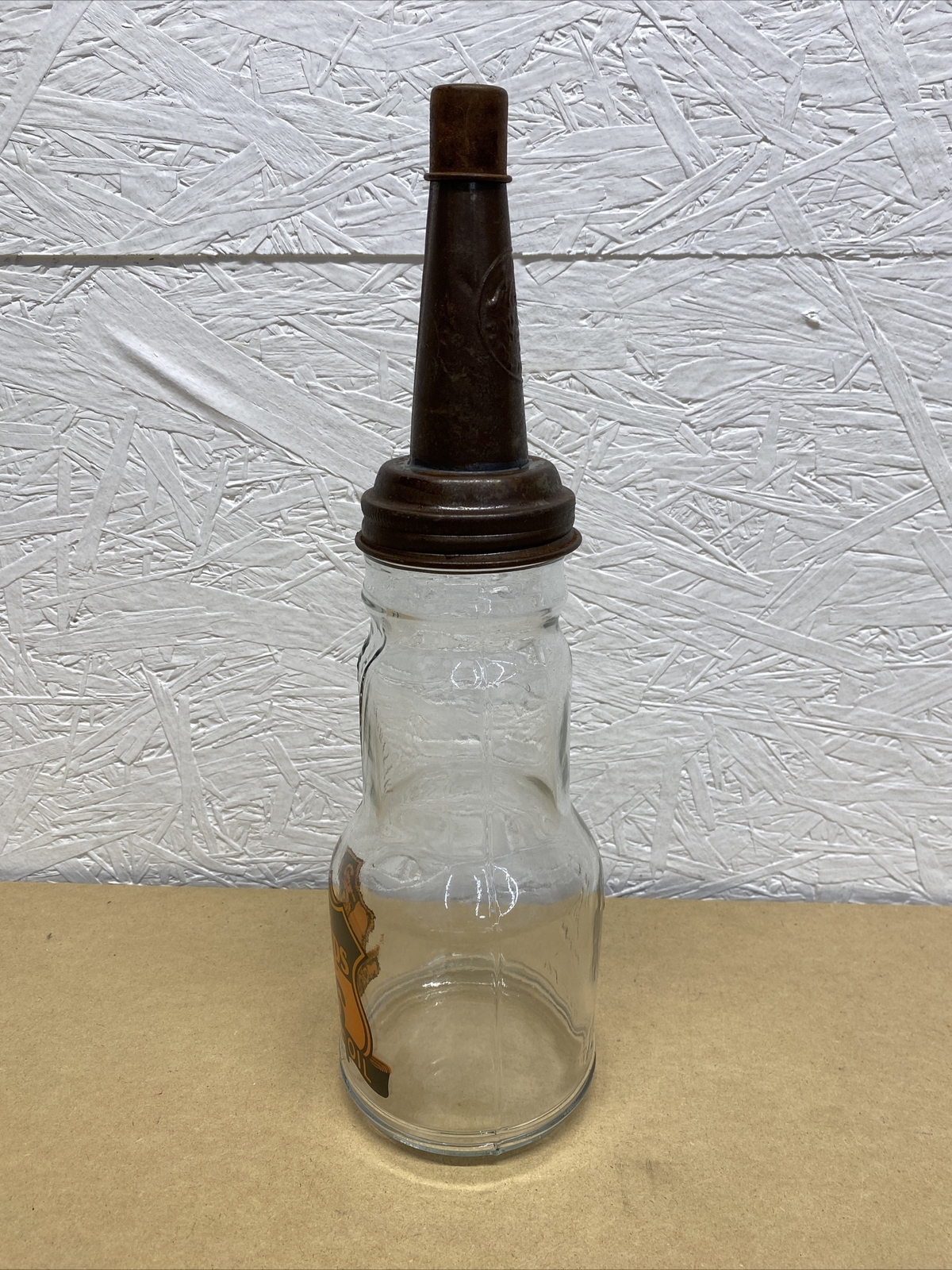 Phillips 66 Motor Oil Bottle Spout Cap Glass Vintage Style Gas Station