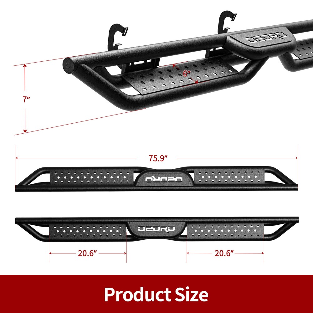 Running Boards for 2007-2018 Silverado/Sierra 1500 Double/Extended Cab Step Bars