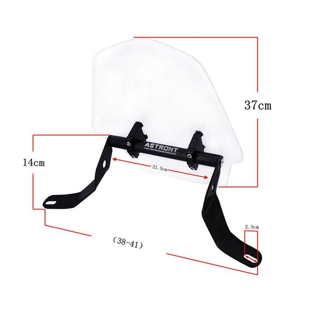 Universal Scooter Motorcycle Clear Windshield Windscreen,