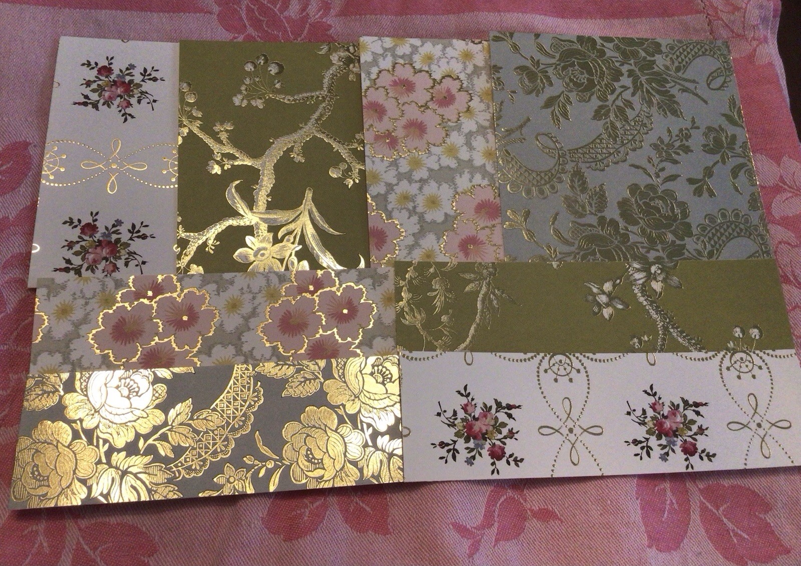 Anna Griffin Beautiful Floral/foil Accent Card Stock 5x 7 & more set of 40