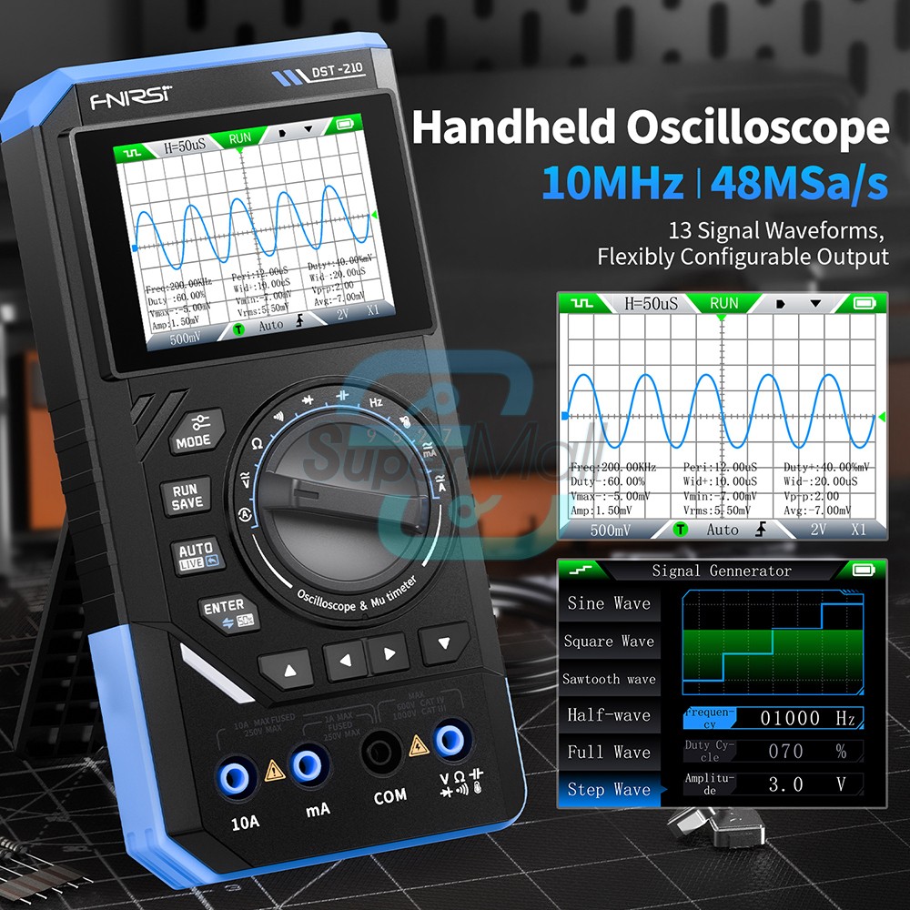 FNIRSI 2C23T 2C53T Digital Oscilloscope Multimeter Function Signal Generator