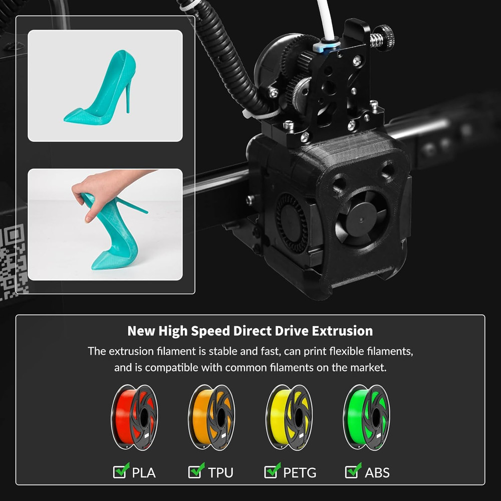 CRUX 1S Mini 3D Printer - Fast, Compact & Beginner-Friendly, 7.09" Build Size