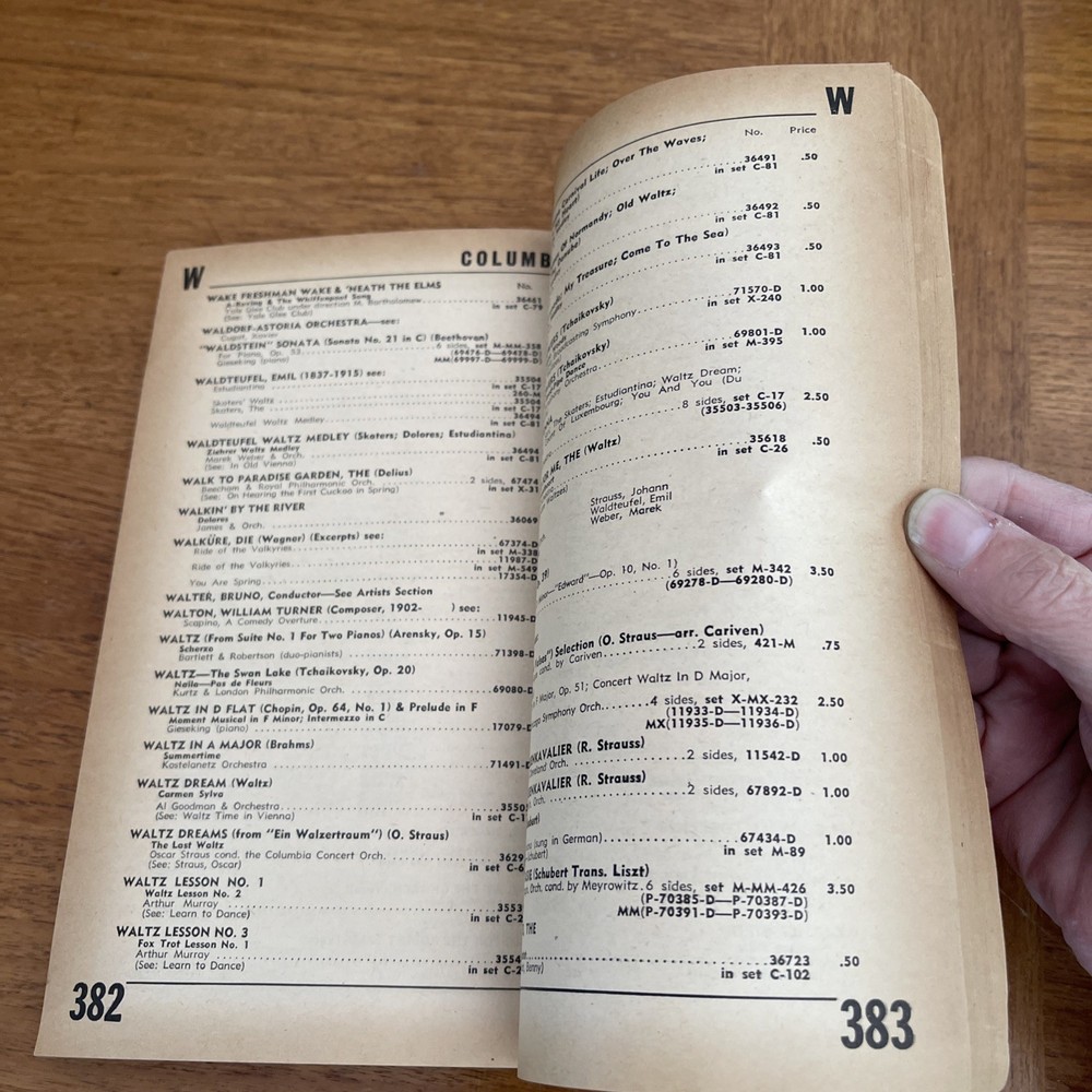 Columbia Record Catalog 1945- Acceptable Condition