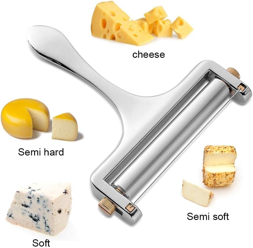 Versatile Heavy Duty Cheese Cutter - Cuts Soft & Semi-Hard Cheeses with Ease