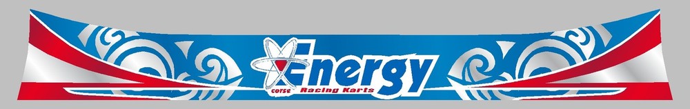 ENERGY DESIGN HELMET VISOR STICKER/STRIP - KARTING