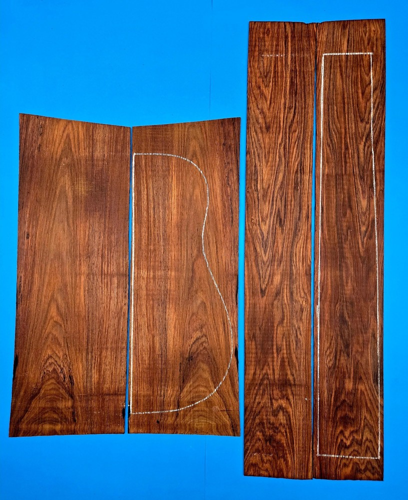 Cocobolo guitar back and sides set CO104