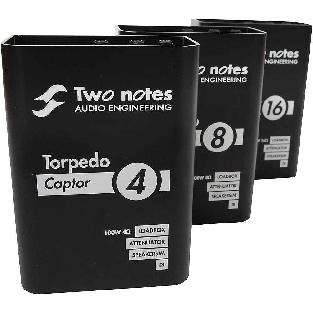 Two Notes Audio Engineering Torpedo Captor Loadbox/Attenuator/DI Black 4 Ohm