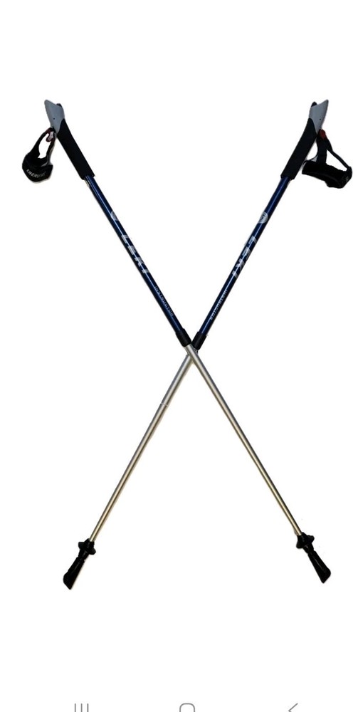 LEKI Nordic Walking Instructor Fully Adjustable Walking Pole 100130cm Light Blue