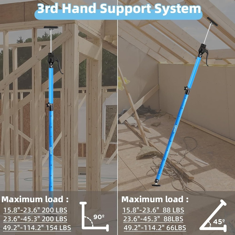 Adjustable 3rd Hand Cabinet Jacks - 2PC Support Poles for Quick Installation