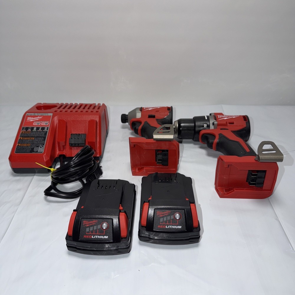 Milwaukee Tool 3692-22Ct M18 Compact Brushless 2-Tool Combo Kit, Cordless