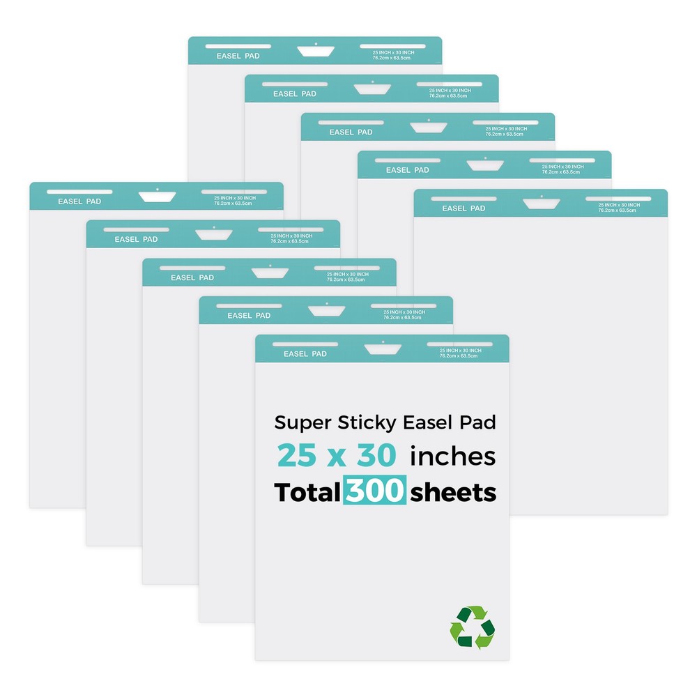 10 pack Sticky Easel Pad Large Self-Adhesive Teacher'S Flip Chart Paper