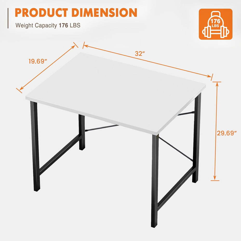 Computer Desk, Small Office 32 Inch Writing Work Study Student Teacher Home Bedr