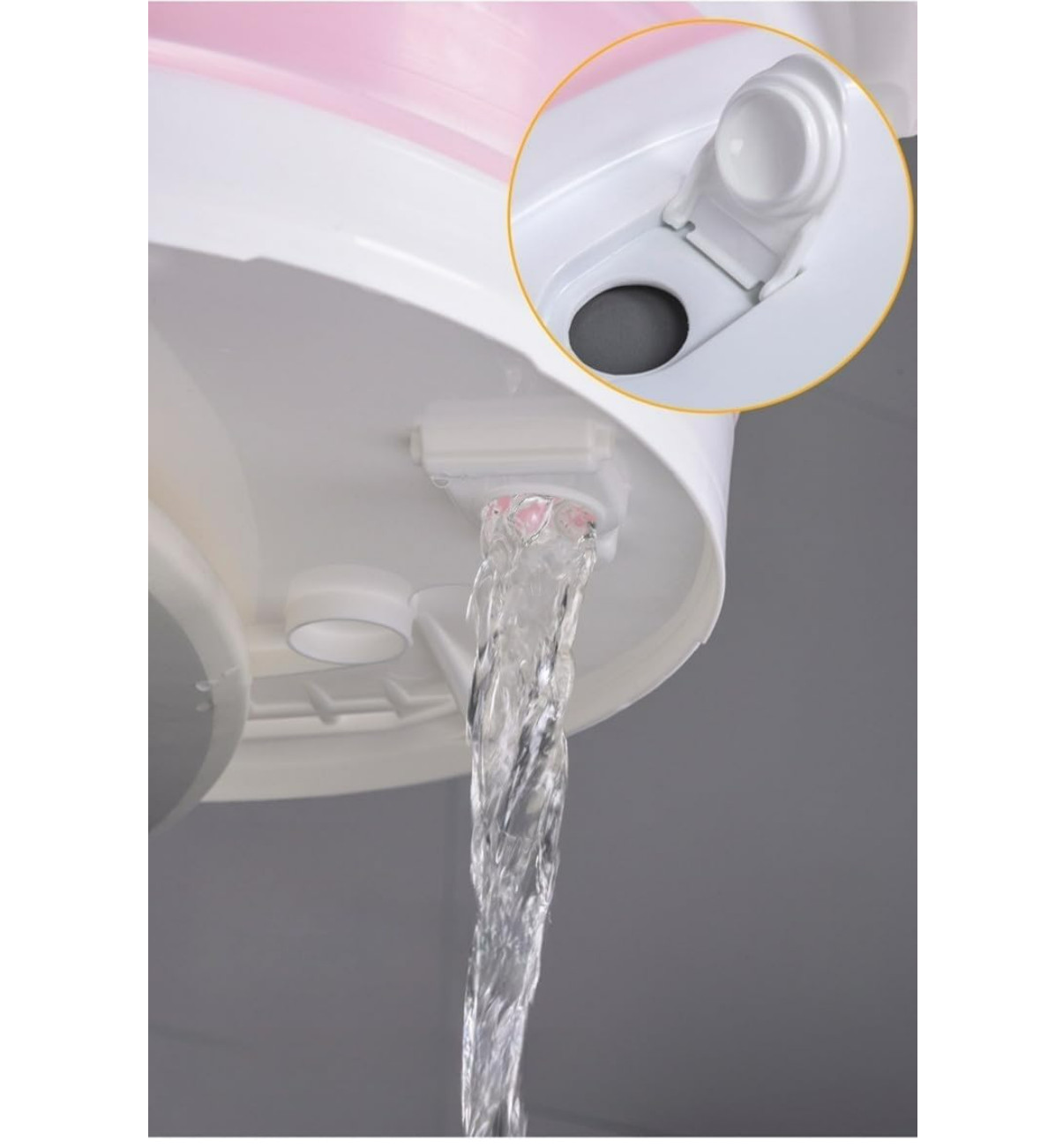 Collapsible Washboard Basin for Clothes, Portable Foldable Laundry Tub (Gray)