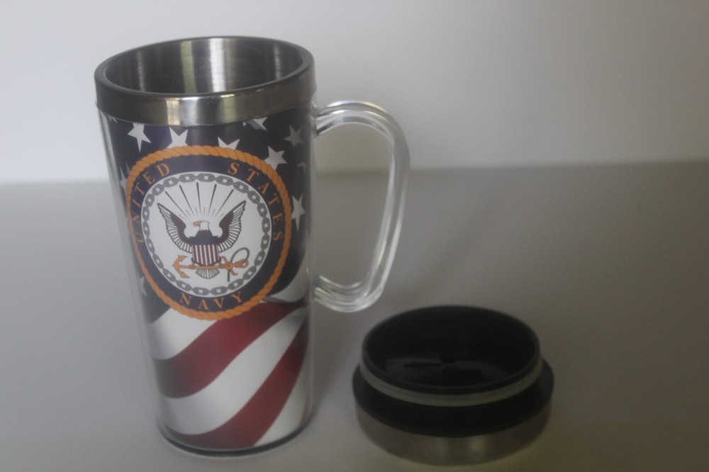 US Navy Mug Cup USN Plastic Gasket Lid