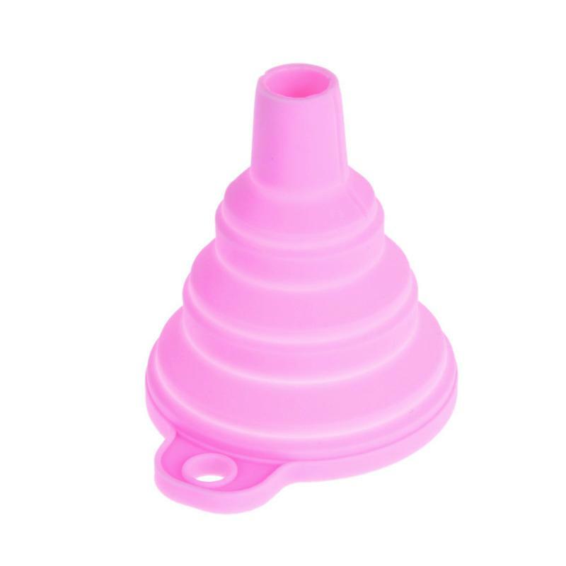 Silicone Collapsible Funnel Set of 4 Pack Multiuse Foldable Portable for Kitchen