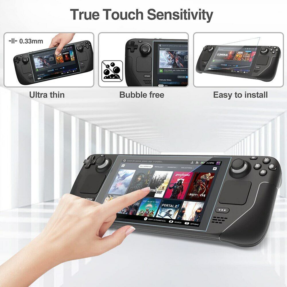 10PCS For Steam Deck Game Console Tempered Glass Cover 9H Clear Screen Protector