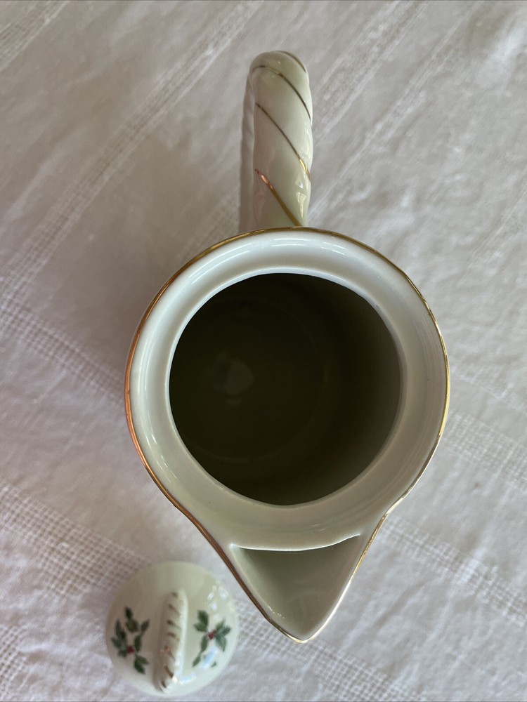 Baum Bros Formalities Holiday Holly Chocolate Pot
