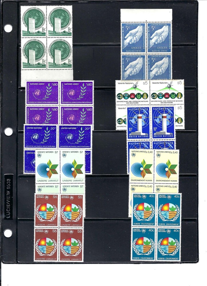 1950's/1980's Assorted Blocks of 4 - All Three Offices - MNH (2126)