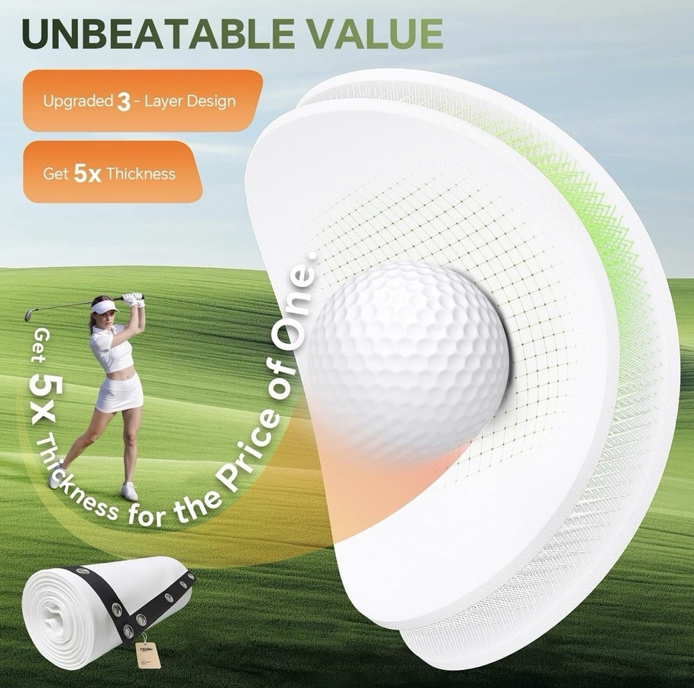 Golf Simulator Impact Screen 14x9 Ft Triple Layer Projection Screen Indoor