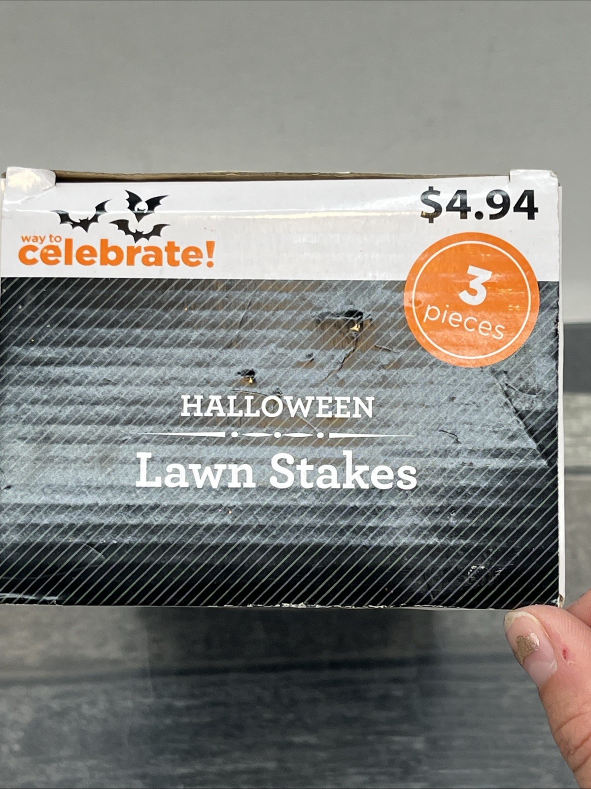 Way To Celebrate Ghost Lawn Stakes 3 Piece Lights Up, Outdoor. {89}.