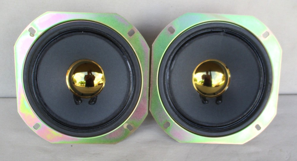 Sanyo S12H10 8-Ohm 5.5" Midrange Speakers NOS Pair Tested