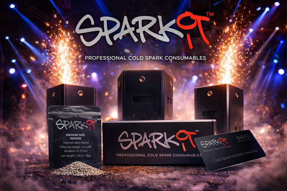 1000g  Cold Spark Machine Consumables + RFID Time Cards! FOR SHOWVEN MINI!