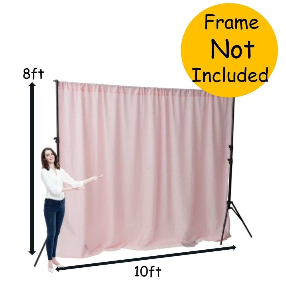 Two Layers Backdrop Made with One Piece Chiffon Tulle & Polyester. Use as Ext...