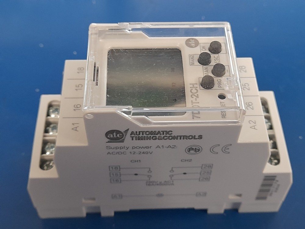 7DT-2CH 7 Day, Weekly Digital Timer Control, 250 VAC, 24 VDC