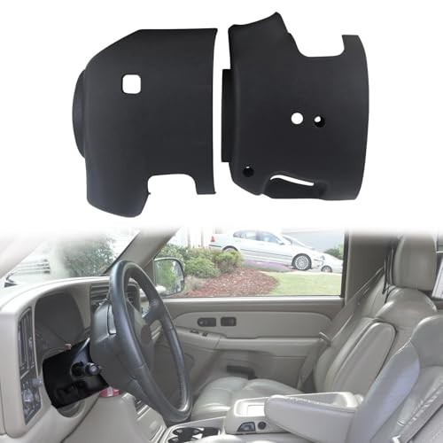 Upper & Lower Steering Column Trim Cover Kit Compatible with Fit for 2001-2002