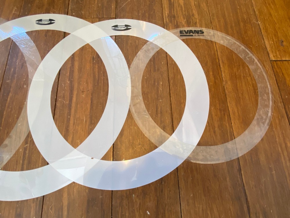 Drum Kit Tone Control Dampeners x 4 "O" Rings - Various Evans Etc
