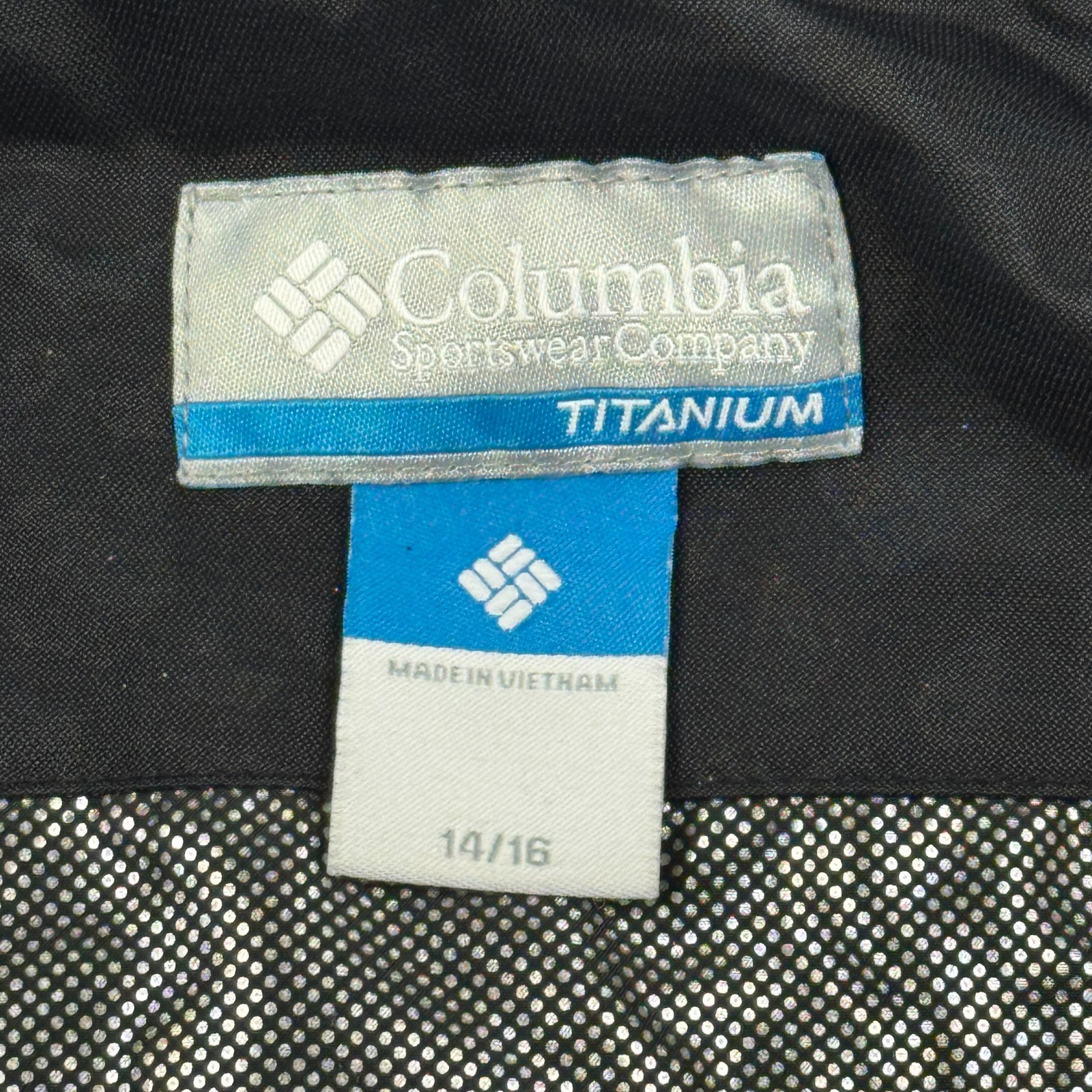 Columbia Jacket Youth Girls 14/16 Black Omni-Tech Titanium Hooded Full Zip Kids