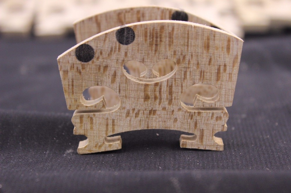 10pcs SPECIAL VIOLIN BRIDGE, 4/4, MAPLE WITH EBONY INSERTS