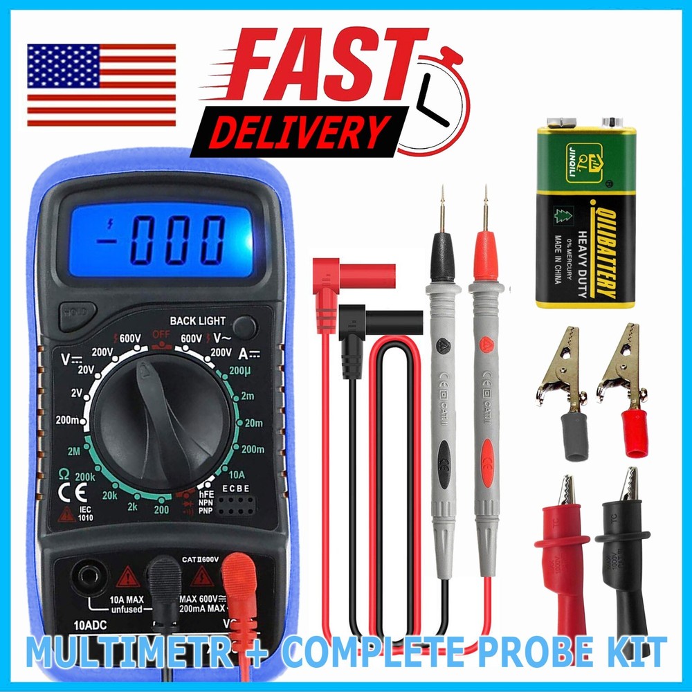 Multimeter Test Leads for Fluke Meter Electrical Alligator Clip Probes 1000V 20A