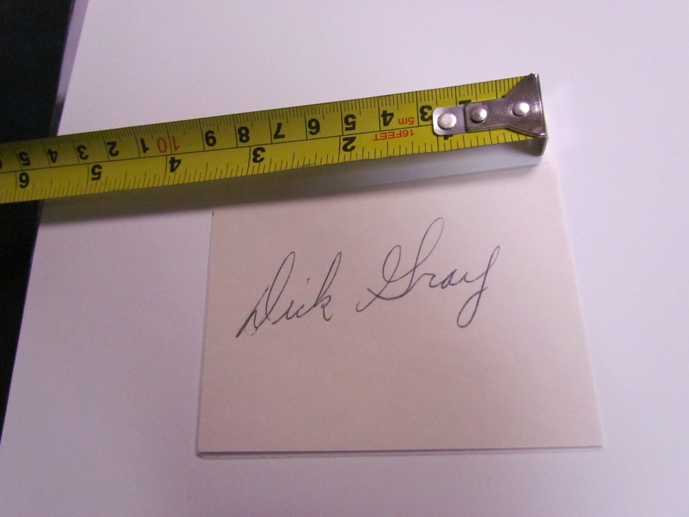 Dick Gray Autographed cut on Card