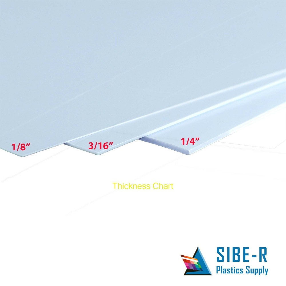 Acrylic Plexiglass Plastic Sheet-1/4" (6mm) thick-White Translucent-24" x 48"