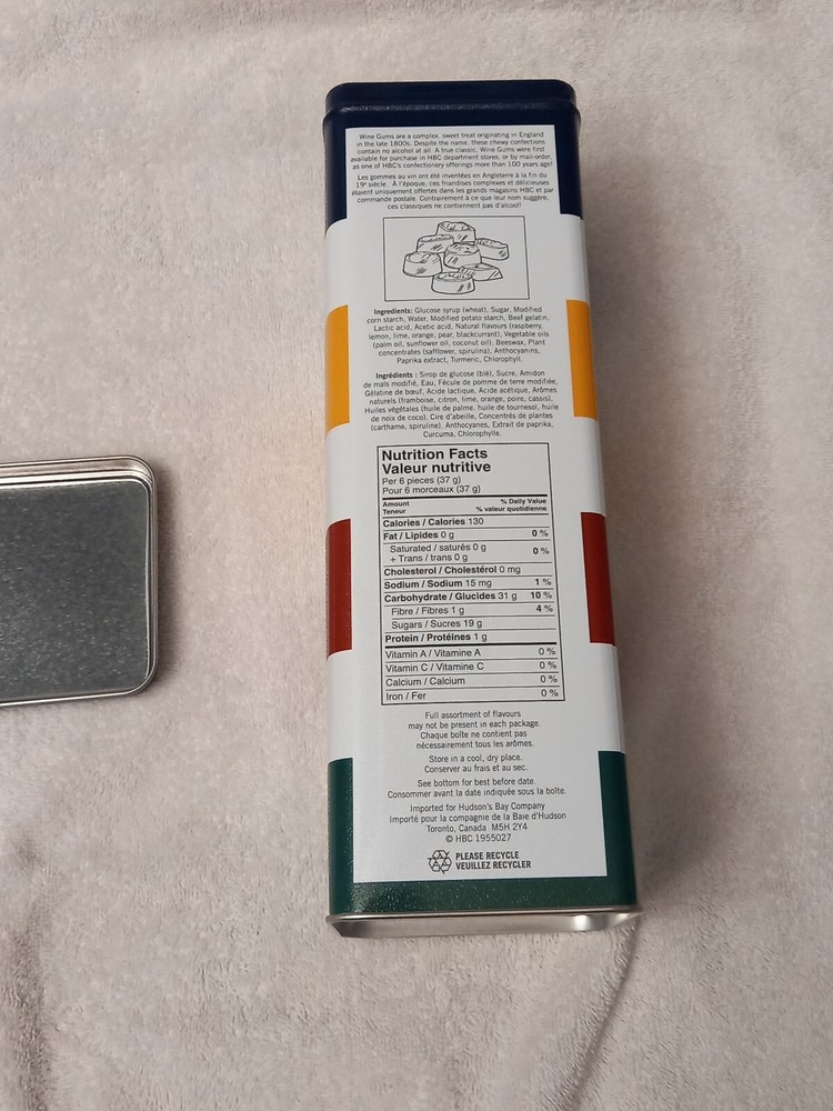 Hudson's Bay HBC Tin Storage Canister Empty
