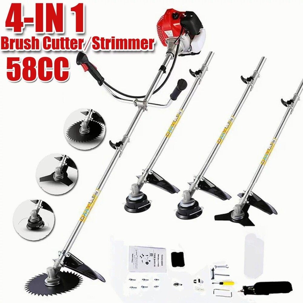 4-in-1 Multi-Functional Trimming Tools Gas Hedge Trimmer 58CC Weed Eater