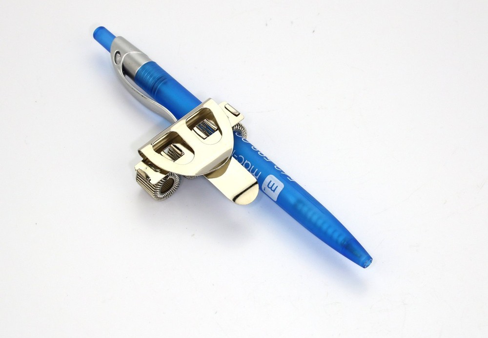 Expandable Triple Pen & Pencil Holder - Spring-Type Holder with Clip