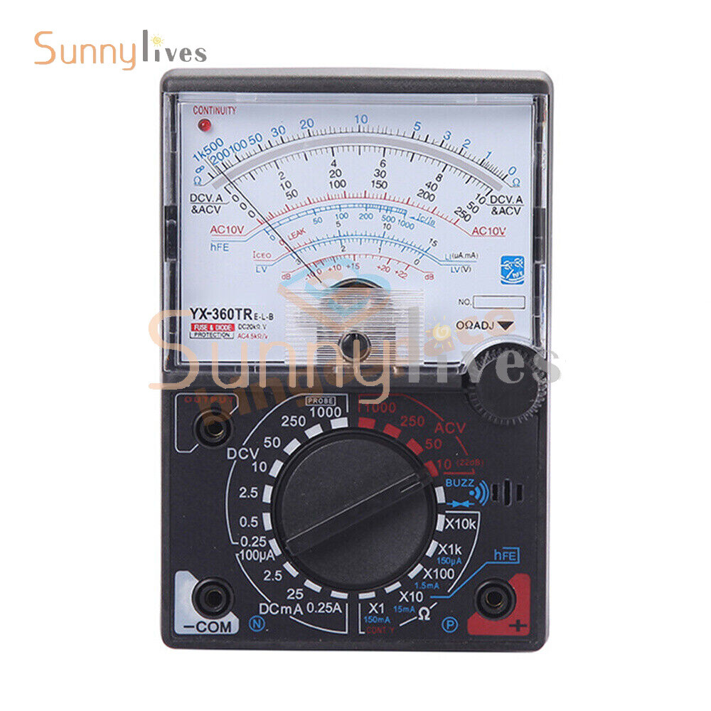 Pointer Display Electrical Multimeter Voltage Current Resistance Tester AC DC