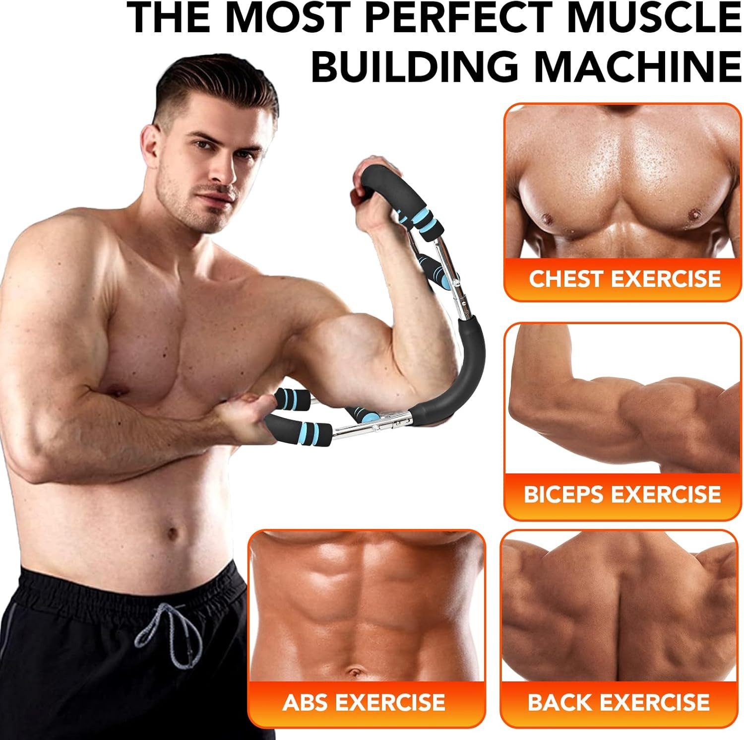 Twister arm Trainer, Chest Workout Equipment,66-110lb Adjustable Resistance