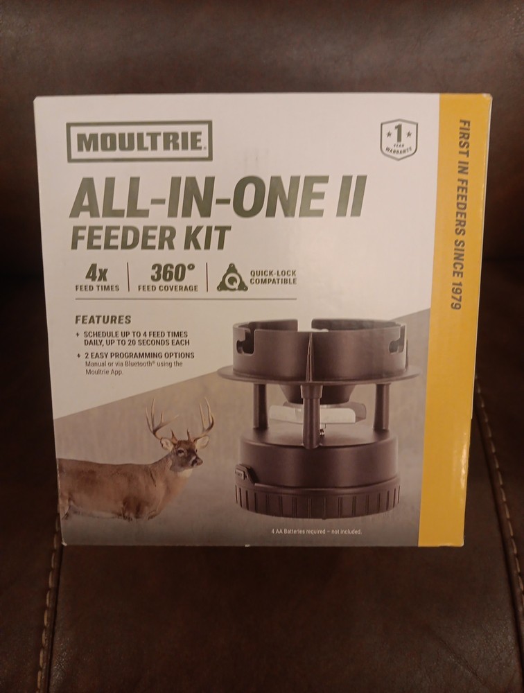 Moultrie All-in-One II Programming Deer Feeder Quicklock Adapter 4xTimes 360°